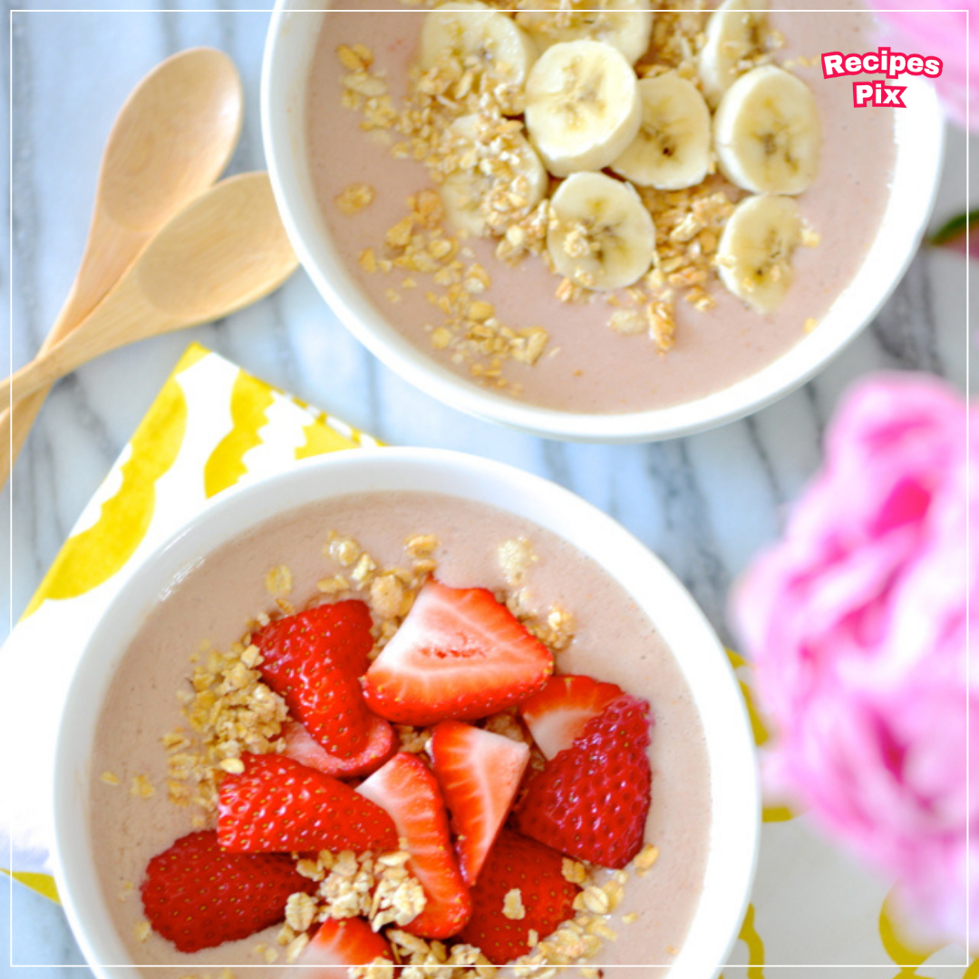 Banana Peach Strawberry Smoothie