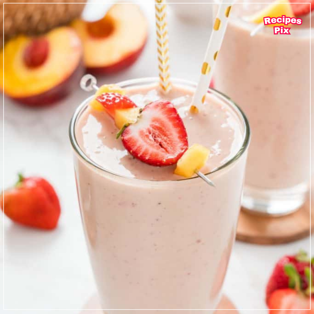 Banana Peach Strawberry Smoothie