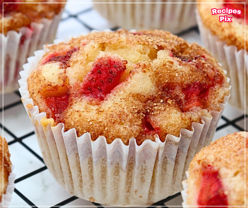 Strawberry Rhubarb Muffins