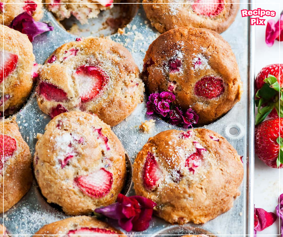 Strawberry Rhubarb Muffins
