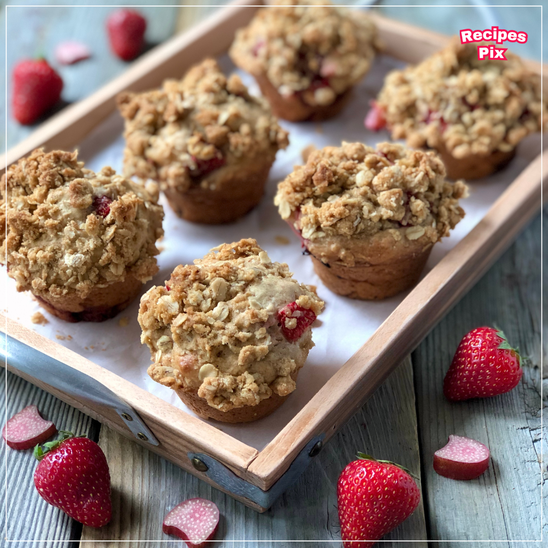 Strawberry Rhubarb Muffins The